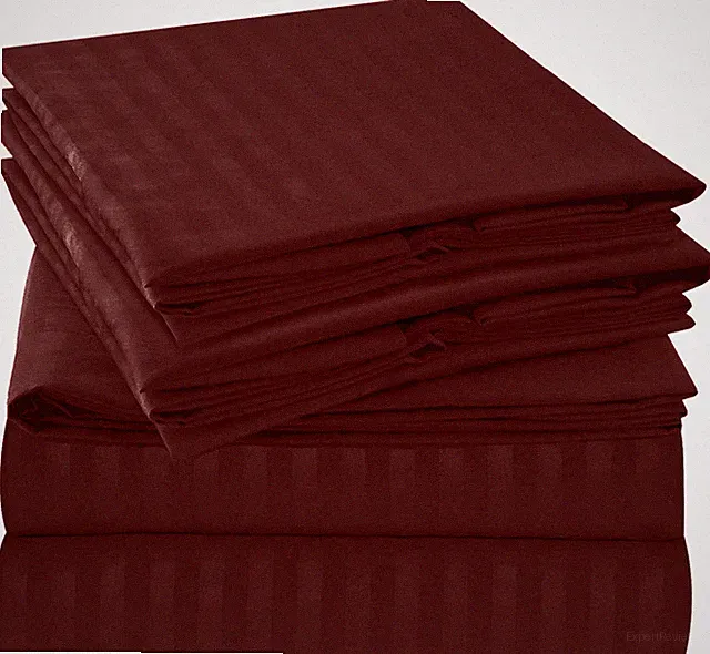 1800TC BRAND NEW 4PC BED SHEET SET STRIPE - LUXURY MICROFIBER DEEP POCKET SHEETS