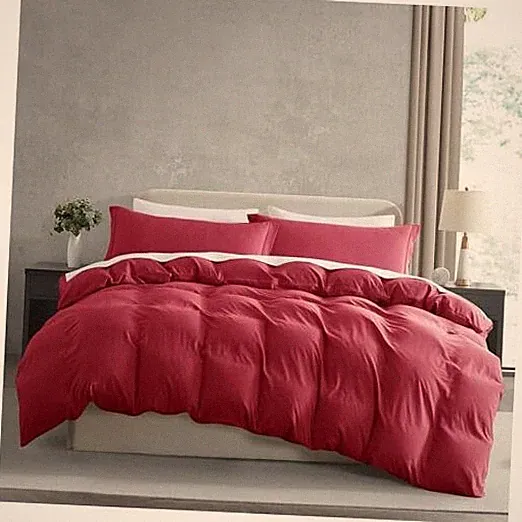 Burgundy Red Duvet Cover King (104" x 90") - Zipper Closure 37 - Burgundy Red