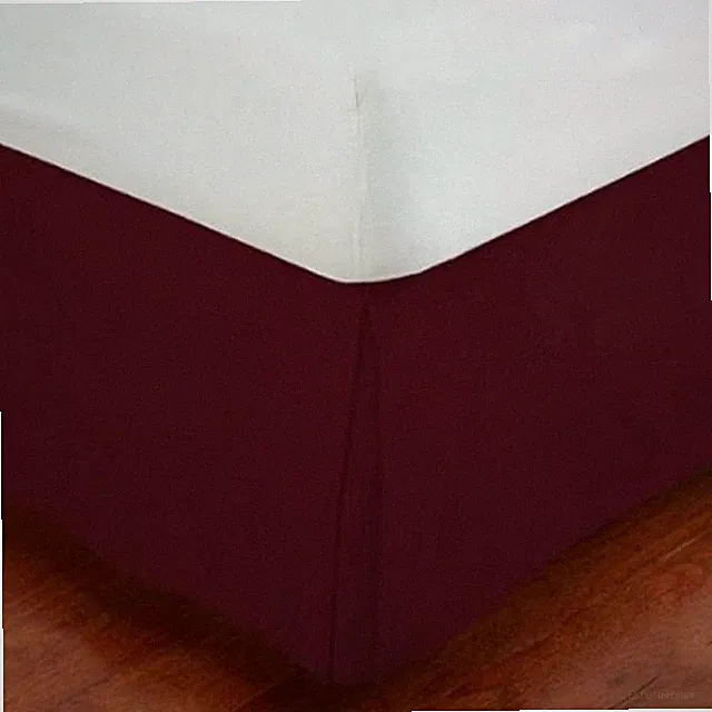 Fancy Collect Easy Care Tailored Microfiber 14-inch Bed Skirt Solid New