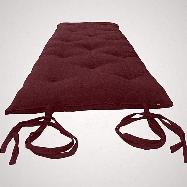 Japanese Floor Rolling Mattress, Cotton Pad, Shiki Futon 3x30x80 Burgundy