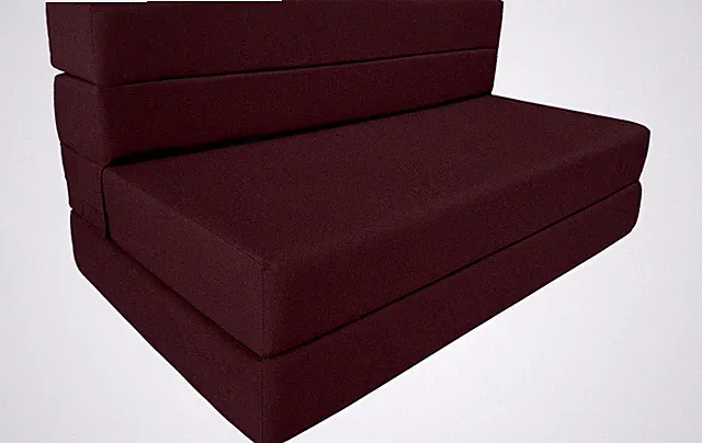 Lounger Folding Foam Mattresses, Sleeper Sofa Bed 6 x 54 x 80 Burgundy