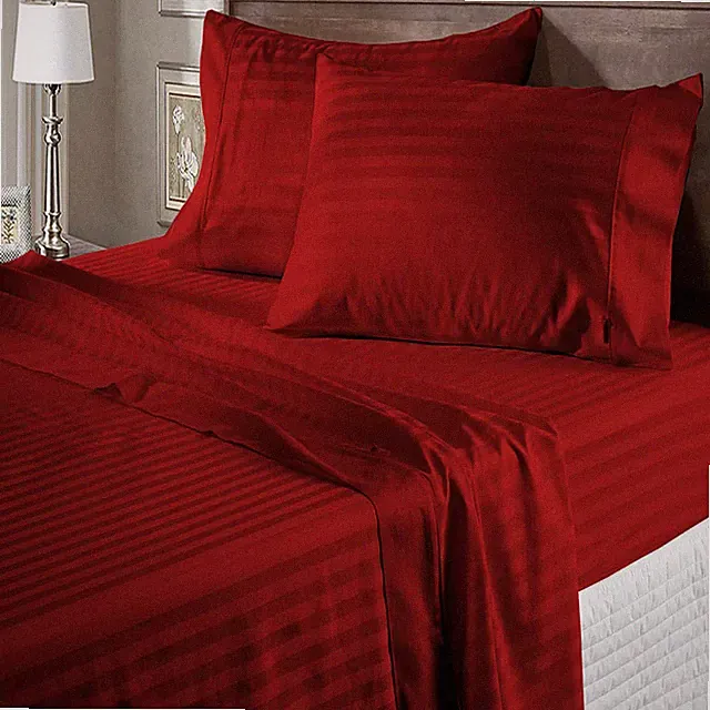 Queen Size Bedding Things 100% Cotton 1000 - 1200 Thread Count Stripe Colors