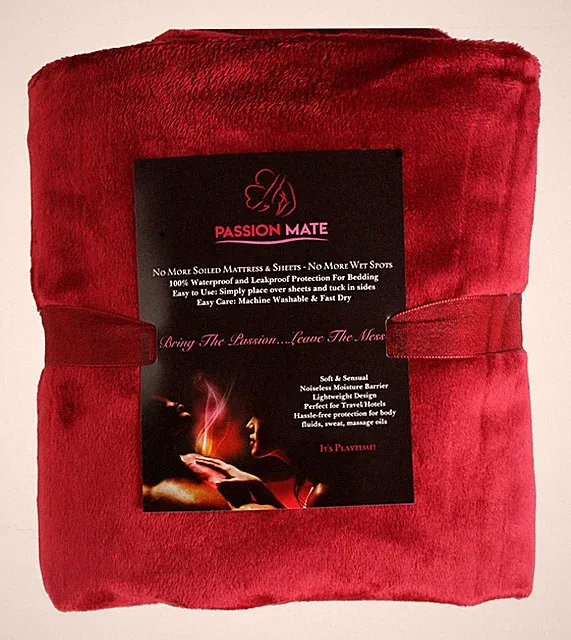 PassionMate 100% Waterproof Sensual Blanket Bed Pad - Leakproof, Noiseless