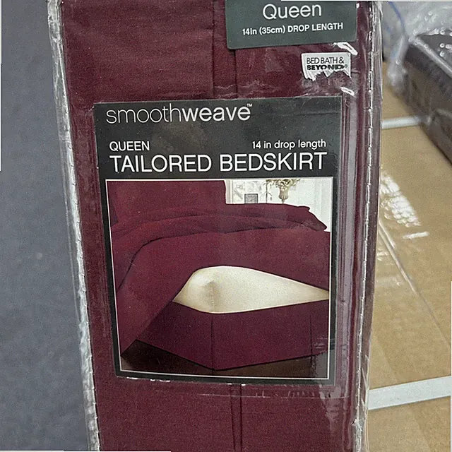 Smoothweave QUEEN Tailored Bedskirt 14 in Drop Length Bed 60" x 80" BURGUNDY